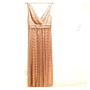 David’s Bridal Rose Gold Bridesmaid Dress